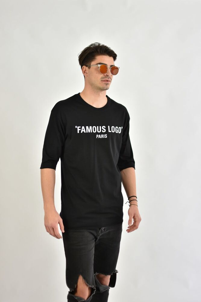 ΜΠΛΟΥΖΑ ΜΑΚΟ "Famous Logo" ΜΑΥΡΟ